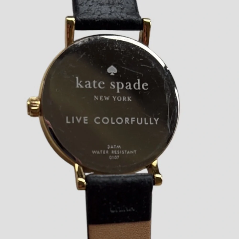 EUC Kate Spade Dot Dial Watch Black Ivory